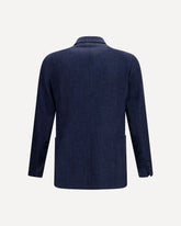 Single-breasted Blazer with patch pockets - BLUE | Base Blu