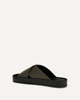 Double Slide Sandals - GREEN | Base Blu