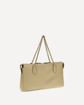 Panthea chevron Shoulder Bag - BEIGE | Base Blu