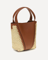 Spin raffia Bucket Bag - BEIGE | Base Blu