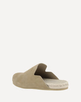 Suede leather Sabots - BEIGE | Base Blu