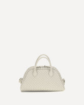 Intrecciato leather Handbag - GREY | Base Blu