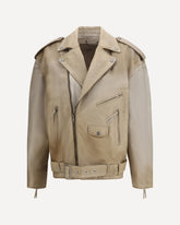 Journey leather Jacket - BEIGE | Base Blu