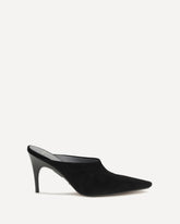 Duchesse suede Mule pumps - BLACK | Base Blu