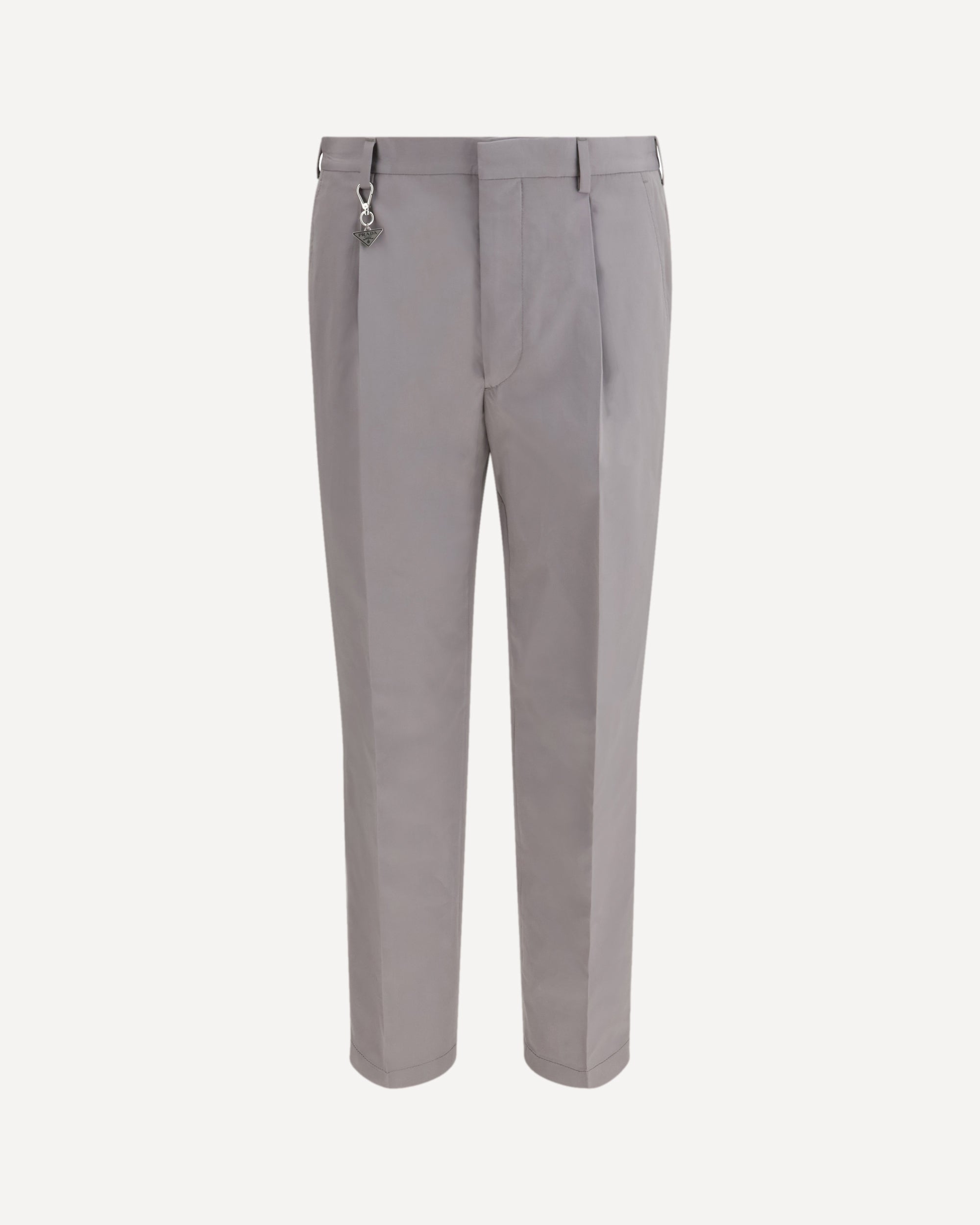 PRADA Tailored cotton poplin Pants GREY | Base Blu