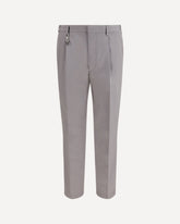 Tailored cotton poplin Pants - GREY | Base Blu
