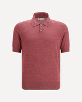 Linen and silk Polo Shirt - RED | Base Blu