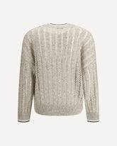 Perforated Sweater with sequins - BEIGE | Base Blu