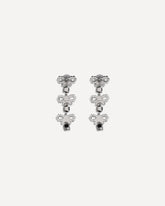 Dangling Earrings with bows - SILVER | Base Blu