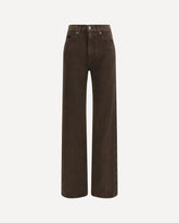 High-rise straight-leg Jeans - BROWN | Base Blu