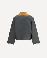 Marron waxed Jacket - GREEN | Base Blu