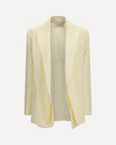 Blazer doppio collo in misto viscosa - GIALLO | Base Blu