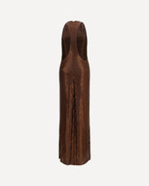 Embellished maxi Dress with cross-back straps - BROWN | Base Blu