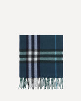 Fringed cashmere Scarf - BLUE | Base Blu