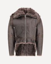 Exploder Shearling Jacket - BROWN | Base Blu
