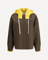 Hooded Bomber Jacket - BROWN | Base Blu