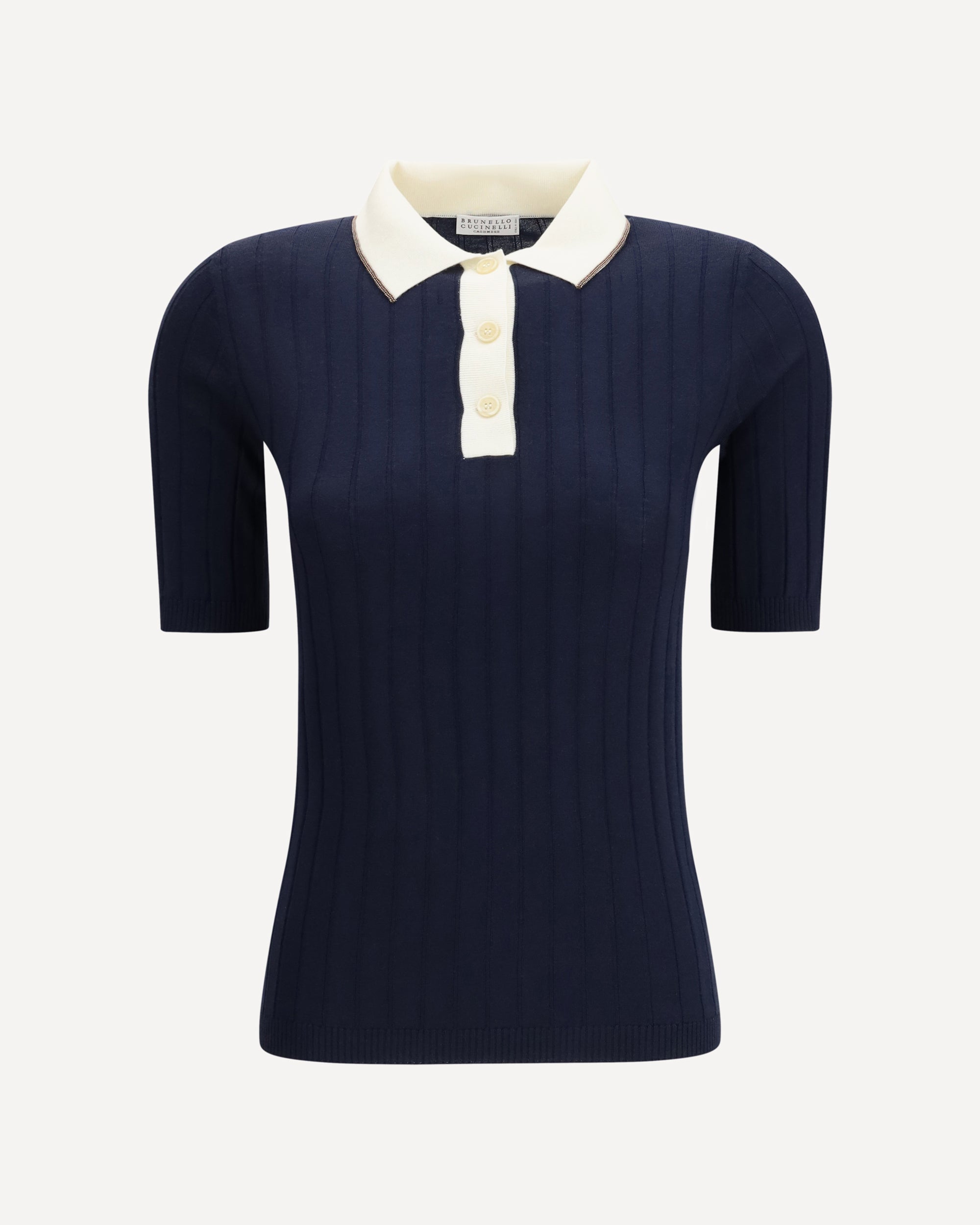 BRUNELLO CUCINELLI Short sleeve Polo in virgin wool and cashmere