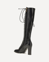 Lace-up knee-high Boots - BLACK | Base Blu
