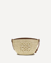 Eclipse raffia and calfskin Shoulder Bag Loewe x Paula’s Ibiza - BEIGE | Base Blu