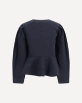 Camicia in popeline di cotone con fiocchetti - NERO | Base Blu