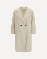 Double-breasted long Coat - CREAM | Base Blu