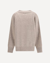 V-Neck Jumper in Wool and Cashmere - PINK | Base Blu