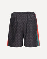 GG jacquard nylon swim Shorts - BLACK | Base Blu
