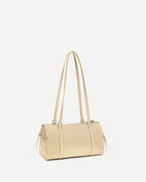 Borsa a Spalla large in Re-Nylon e saffiano - BEIGE | Base Blu