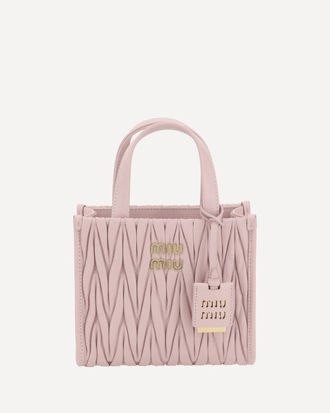 MIU MIU Matelassé Shoulder Bag PINK | Base Blu