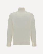 Turtleneck Sweater - WHITE | Base Blu