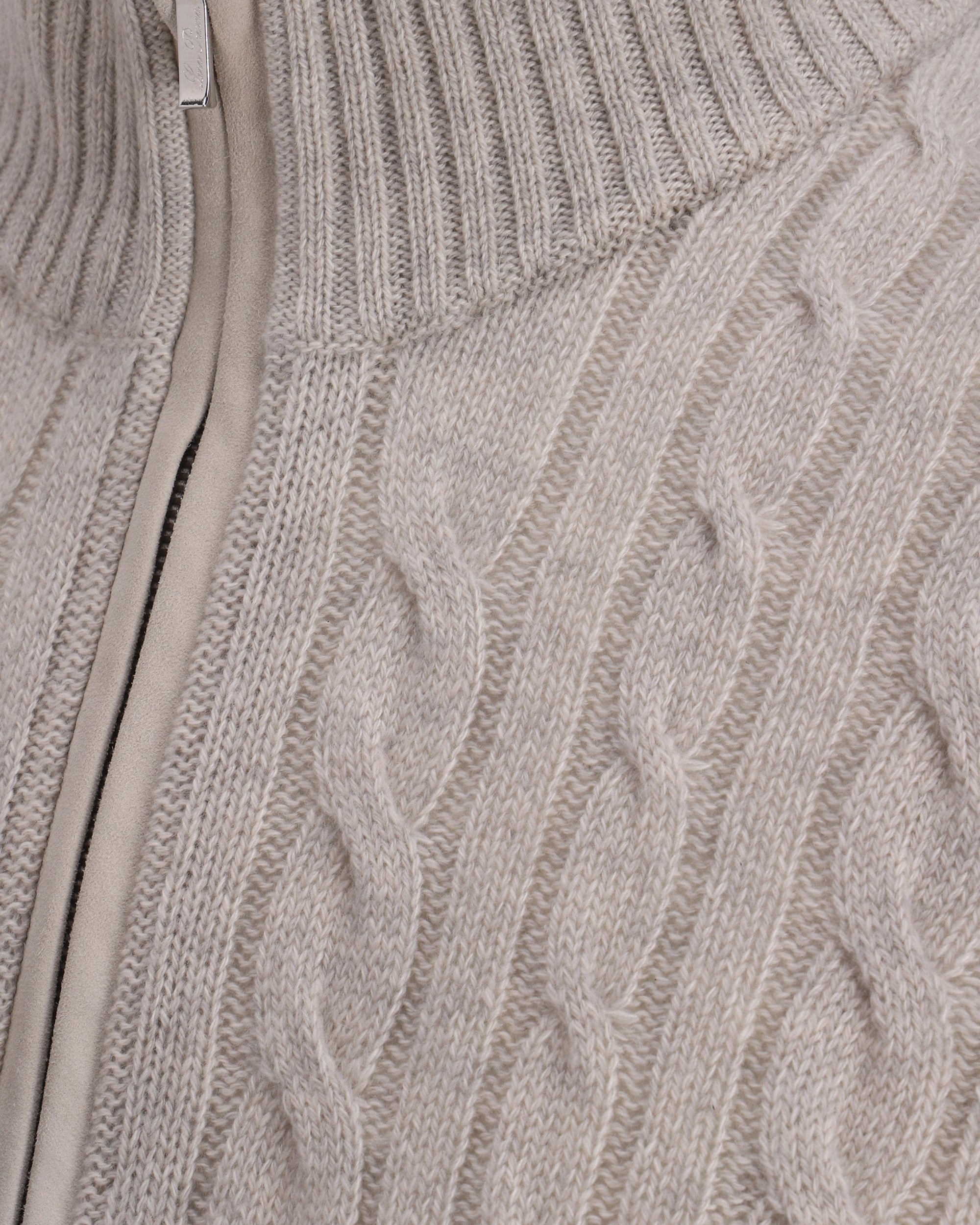 LORO PIANA Zip Sweater WHITE | Base Blu
