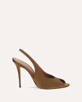 Kristina slingback Sandals - BROWN | Base Blu