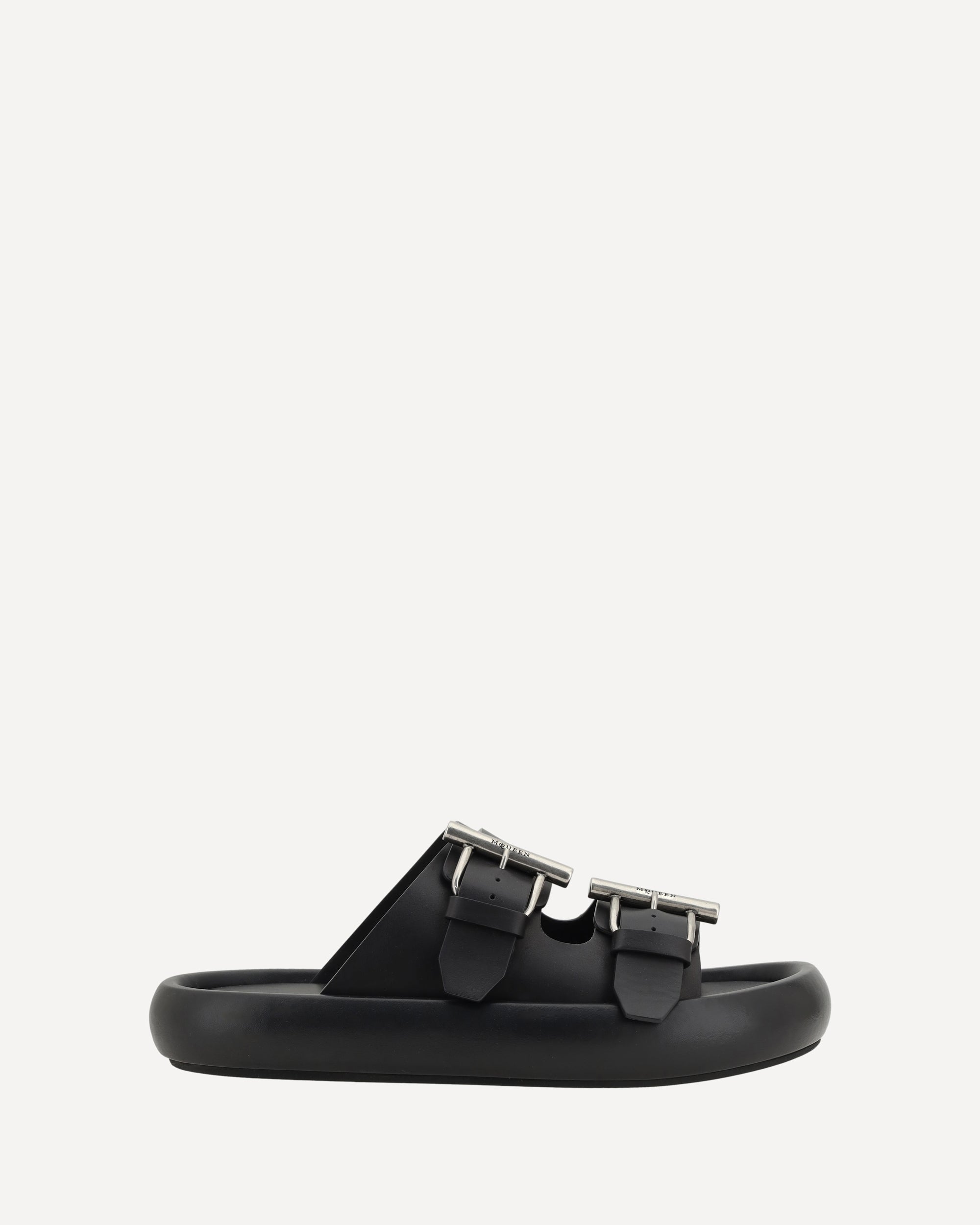 ALEXANDER McQUEEN Leather Sandals BLACK | Base Blu ALEXANDER McQUEEN Leather Sandals BLACK | Base Blu