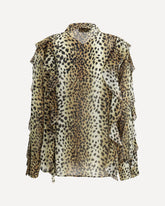 Silk chiffon leopard Shirt - MULTICOLOUR | Base Blu