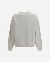 Sweatshirt crewneck in cotton with contrasting logo - GREY | Base Blu