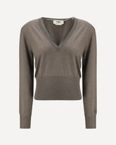 Maglia in Cashmere e Seta grigia - MARRONE | Base Blu