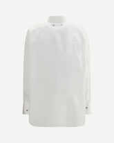 Oversized cotton poplin Shirt - WHITE | Base Blu