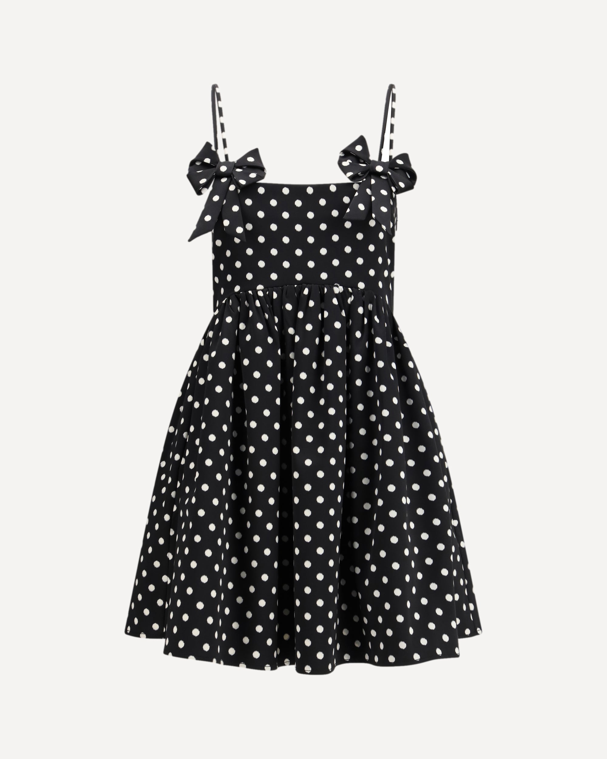 GANNI Polka-Dot Satin Mini Dress BLACK | Base Blu GANNI Polka-Dot Satin Mini Dress BLACK | Base Blu