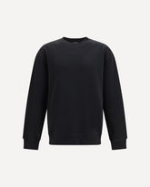 Embroidered logo crewneck Sweatshirt - BLACK | Base Blu
