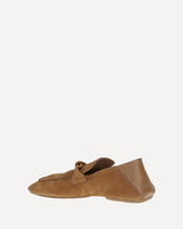 Suede Daddy Loafers - BROWN | Base Blu