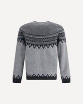Maglione con decoro jacquard con teschi - GRIGIO | Base Blu
