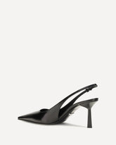 Leather Slingback Pumps - BLACK | Base Blu