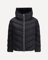 Hooded Down Jacket - BLACK | Base Blu