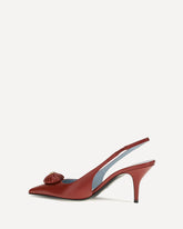 Coeur Royal Slingback leather Pumps - RED | Base Blu