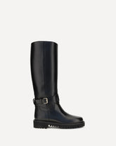 VLogo Signature calfskin High Boots - BLACK | Base Blu