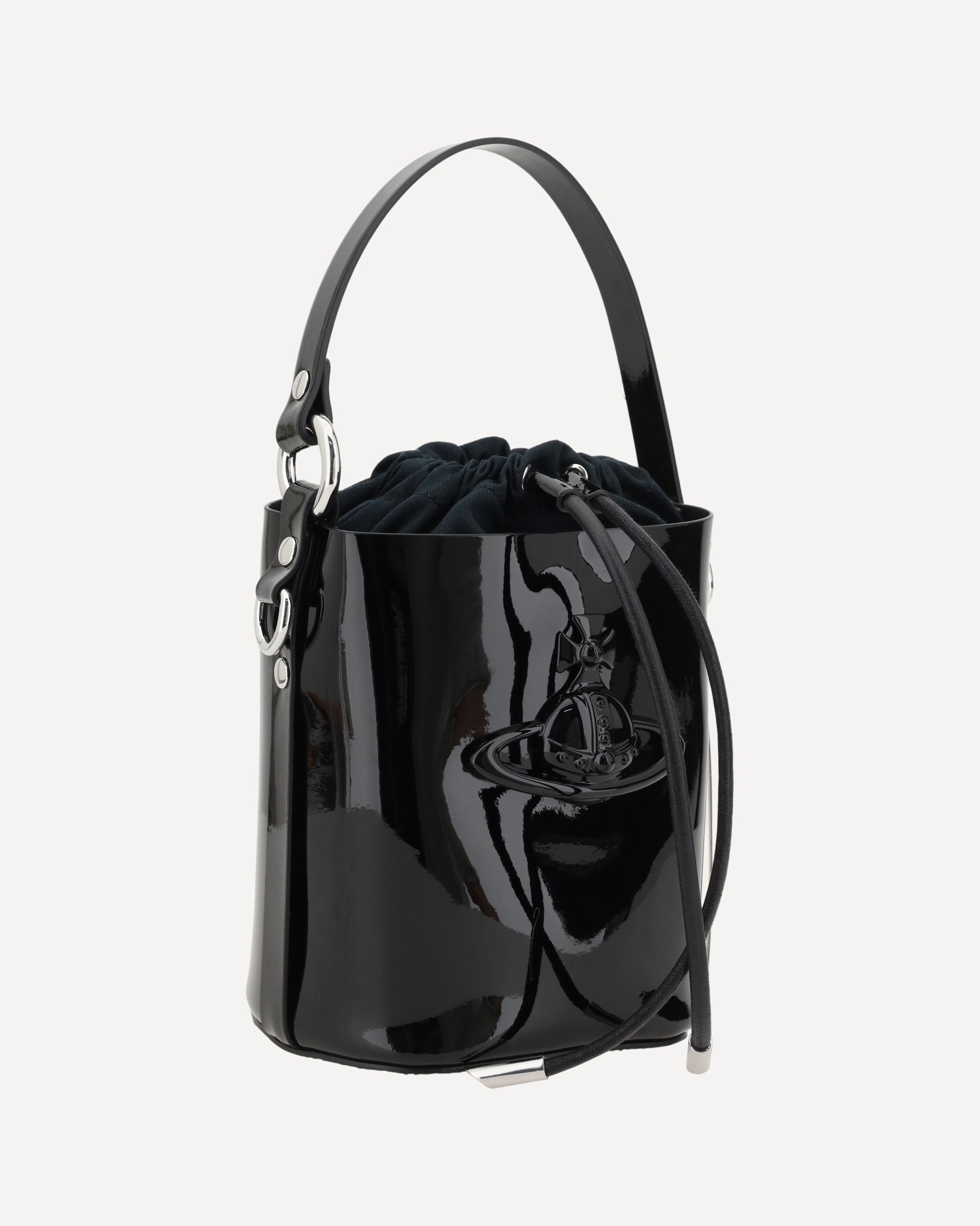 VIVIENNE WESTWOOD Daisy Drawstring Bucket Bag BLACK | Base Blu