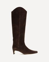 Wally Western suede Tall Boots - BROWN | Base Blu