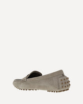Suede Leather Loafers - GREY | Base Blu