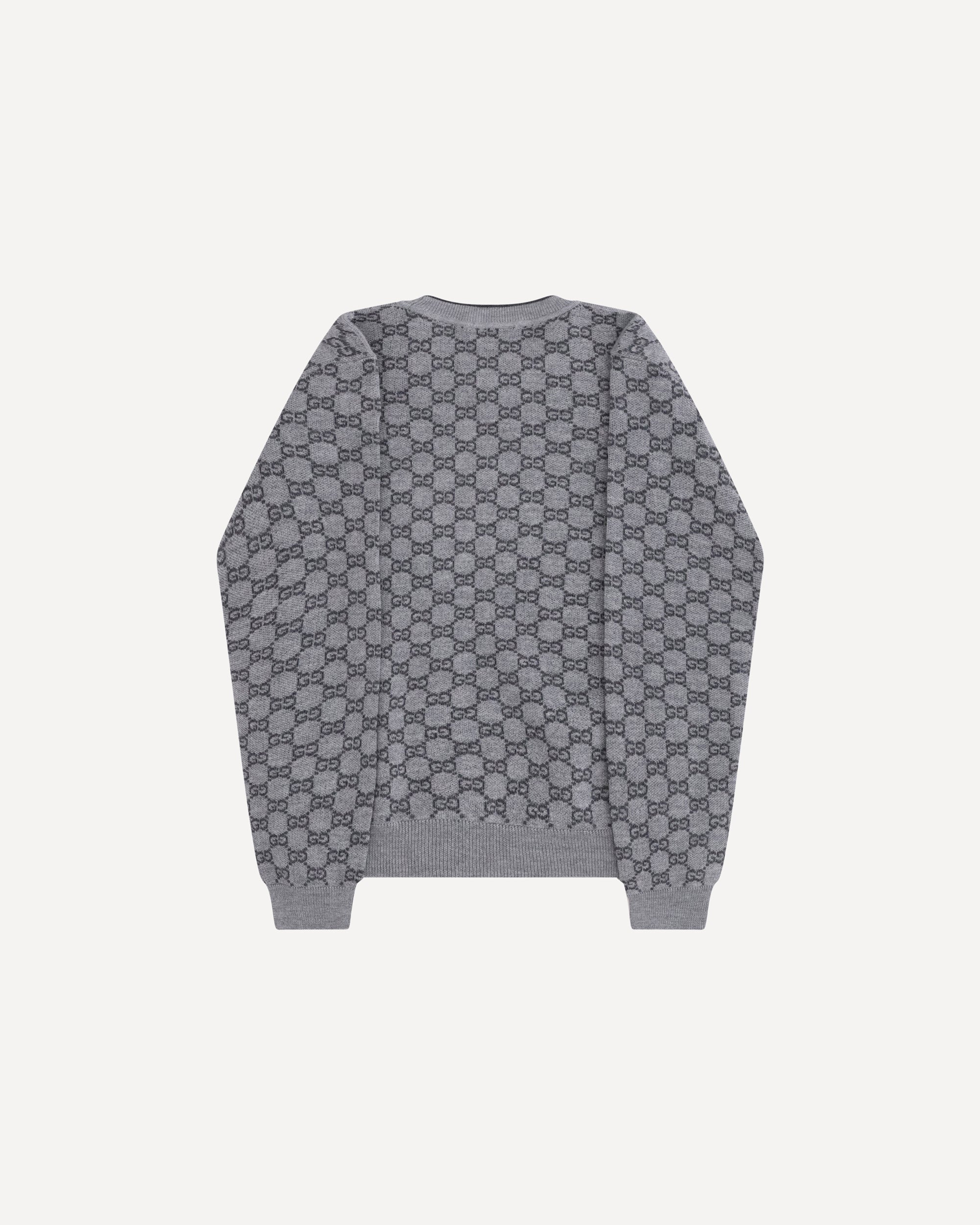GUCCI Wool Sweater for girl GREY Base Blu - Main Image