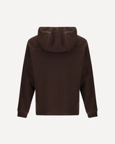 Felpa in jersey di cotone a nido d’ape - MARRONE | Base Blu